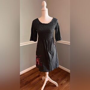 Vintage Johnny Was JW Los Angeles Floral Smocked Tunic Dress – Size Medium